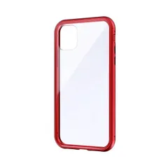 iPhone 11 Pro Max ガラス＆アルミケース「SHELL GLASS Aluminum」 レッド