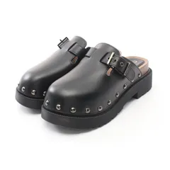 Dior クリスチャン・ディオール ロゴ レザー ミュール サンダル ブラック ディオール クリスチャンディオール ロゴ レザー ミュール