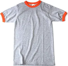 霜降りグレー/オレンジ　無地リンガーTシャツ AUGUSTA SPORTSWEAR [710] 無地Tシャツのサムネイル