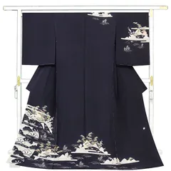 ディプ様専用紋入れ、ガード加工込※記念感謝祭【仕立無料】京友禅工芸作家美術染☆図案家協会会員優秀図案作茶屋ヶ辻影日向手描き最高級訪問着☆落款入（10012361）