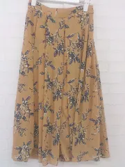 ◇ MOUSSY マウジー 総柄 ロング フレア スカート サイズ1 キャメル系 レディース P  【中古】 【1209080007650】