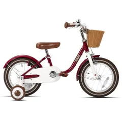 STITCH 子供用自転車 12、14、16、18インチ 前カゴ ベル 補助輪付き キッズバイク ジュニア用 バランス感覚 お祝い プレゼント ギフト かわいい 女の子 男の子 ブラウン ピンク レッド ランキング 人気 入学 誕生日 3 4 5 6 7
