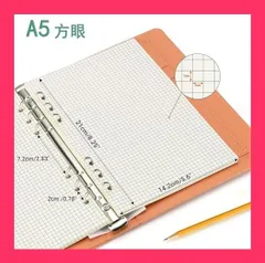 【スタッフおすすめ！】LOORIPRO システム手帳リフィル A5サイズ 方眼5mm 6穴 手帳リフィル 2冊入り ルーズリーフ用 カラーインデックス 付箋 フィルム システム手帳a5リフィル