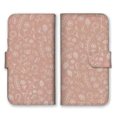 iPhone15ProMax ケース 手帳型 iPhone15 プロマックス スマホケース 携帯ケース 北欧柄 ボタニカル柄 花柄 小花 フラワー かわいい おしゃれ 線画 手書き風 カラー09