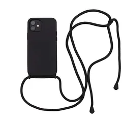 iPhone 14 Pro ケース ショルダー ストラップ付き ブラック 調整可能 斜め掛け スマホケース 二重ホール おしゃれ 人気ka10000a593