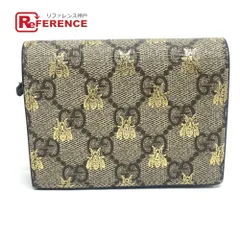 GUCCI グッチ 二つ折り財布 GGパターン スプリーム　ビー　蜂 P55 ☆Gucci☆GG スプリーム ミツバチプリントウォレット (GUCCI