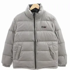 ファーストダウン FIRST DOWN リバーシブルダウンジャケット M ライトグレー 黒 ブラック /OU ■GY99