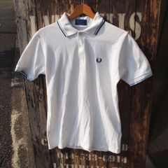 美品★銀ライン★フレッドペリー　ポロシャツ　鹿の子 FRED PERRY フレッドペリー ポロシャツ ライン入り鹿の子 半袖