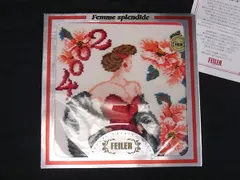 ■未開封■新品■未使用■ FEILER フェイラー 2004 ハンドタオル ハンカチ レディース アイボリー系×マルチカラー DH5409