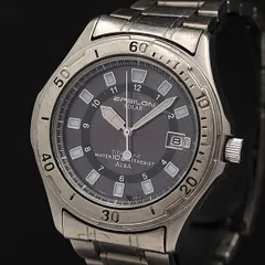 セイコー アルバ イプシロン ソーラー ブラック文字盤 V145-0H30 メンズ腕時計 KMR 2000000 NSK