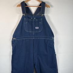 古着 ビッグスミス Big Smith オーバーオール デニム デッドストック タグ付き ワーク ワンポイントロゴ ペインター 大きいサイズ w50 L32 インディゴブルー メンズ