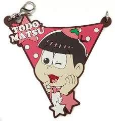 【中古】キーホルダー・マスコット(キャラクター) トド松 ガーランド風ラバーチャーム 「一番くじ おそ松さん～誕生日、おめでとうござい松～」 J賞