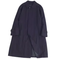 極美品 バーバリー ロンドン BURBERRY LONDON コート ライナー付き ステンカラーコート バルマカーンコート ウール シルク アウター メンズ 96-180-7(L相当) ネイビー