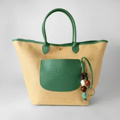 新品 ロンシャン LONGCHAMP トートバッグ ル パニエ プリアージュ バスケットバッグ Lサイズ オリガン