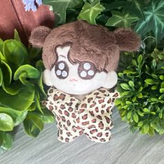 グクトゥギ＋洋服セット グクトゥギサイズ 無地白Tシャツとデニムパンツセット ぬい服