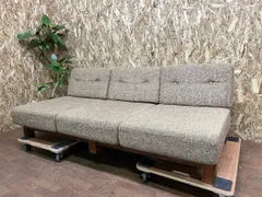 FURROWED-LEATHER OAK FRAME SOFA 2-SEATER | TRUCK FURNITURE