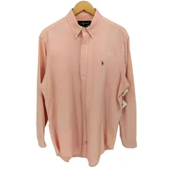 ラルフローレン RALPH LAUREN 90S マルチ ポニー刺繍 オックスフォード 長袖 B.D シャツ 外付けタグ メンズ  16 1/2-34