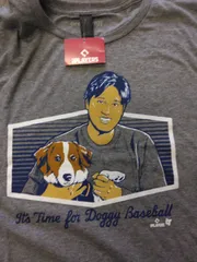 Tシャツ　大谷翔平　デコピン　グレー　MLB公式　ロサンゼルスドジャーズ　LA　2XL　タグ付き