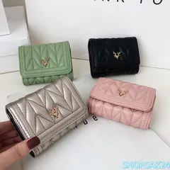 財布 合成皮革 二つ折り 2つ折り キルティング カード入れ 韓国 カードケース 使いやすい 小さめ シンプル かわいい おしゃれ コンパクト 柔らかい お揃い673