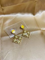 【K‘s store 2021】ピアス　925  黄色　パール　お花No.116