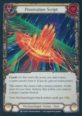 【中古】Flesh and Blood EVO079[R]：(Rainbow Foil)Penetration Script