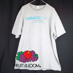 【肩幅56cm】【メッセージ】FRUIT OF THE LOOM フルーツ・オブ・ザ・ブルーム　THE GRACE CARD 両面プリント　半袖Tシャツ　XLサイズ　ライトグレー　コットン・ポリエステル（90/10）【湘南倉庫】USアメリカ古着　T11