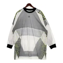 adidas Adilenium OVERSIZED MESH TEE JM9274 グラフィック メッシュ 長袖 Tシャツ ロンT カットソー 美品 アディダス トップス DM15210■