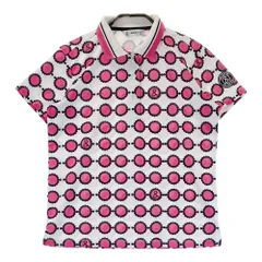 サイズ：M AND PER SE アンパスィ ; 半袖ポロシャツ 総柄 ホワイト系 [240101519739] ゴルフウェア レディース ストスト