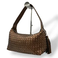 ワンショルダーバッグ イントレチャート フリンジ タッセル レザー  1403