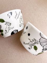 鳥獣戯画＊サラダボウル　北欧の森　２個