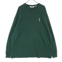 BEN DAVIS ベンデイビス 刺繍 長袖 Tシャツ L グリーン ロンT メンズ 古着