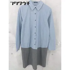 ◇ URBAN RESEARCH ROSSO 長袖 膝丈 ワンピース サイズF ブルー系 ブラック系 レディース 【中古】 【1104120002667】