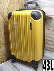【U-NEST】超軽量 拡張機能付き スーツケース イエロー 最大43L 240422W002