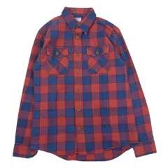 肩幅47cmvisvim ヴィズヴィム BLACK ELK FLANNEL ネルシャツ 赤