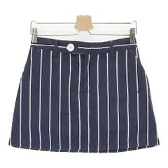 サイズ：9 LECOQ GOLF ルコックゴルフ  インナー付 ストレッチ スカート ストライプ柄 ネイビー系 [240001863328]# ゴルフウェア レディース ストスト