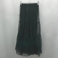 ◇ ⊂ mystic シースルー ロング丈 フレア スカート サイズ1 ブラック系 レディース E  【1507080012453】