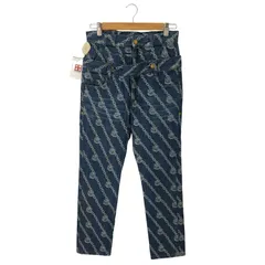 メルシーボークー mercibeaucoup ハイウエストレイヤードデニムパンツ ジャガードチェーン柄 メンズ JPN：0 のサムネイル