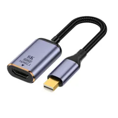 Style:Mini DP to HDMI Xiwai 男性ミニ DisplayPort 1.4 ソースから女性 HDMI 2.0 ディスプレイ 8 K 60 hz UHD 4 K モニター アダプター ケーブルを表示します。