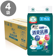 肌ケアアクティ 長時間パンツ消臭抗菌プラス M-Lサイズ　(16枚)4パック