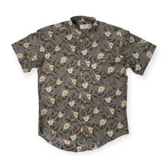 90s SIMPLE LIFE シンプルライフ ELEMENT エレメント 総柄 半袖シャツ サイズ M /メンズ/グレー系/レナウン/ビンテージ