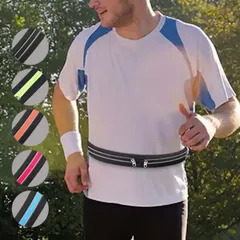 「大切な貴重品をしっかり収納」「盗難防止」 ランニングポーチ スポーツウエストバッグ 貴重品入れ 2ポケット仕様 防水 TE049987(24y7m)(040009987)