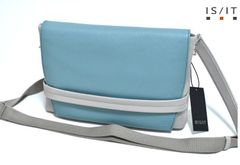 新品 IS/IT イズイット【カスタ】2WAY ショルダーバッグ 939201 クラッチ IKETEI 本革 牛革 ブルー