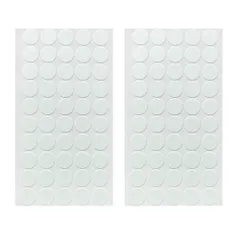 新品 フィギュア固定用 両面テープ 2シート 100枚 丸 直径2cm 透明 強力 粘着テープ 固定シール 転倒防止 剥がせる あと残らない 滑り止め フィギュア用 (丸型)