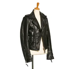 バレンシアガ ダブルライダースジャケット 256302 TCH99 ブラック ラムスキン レディース BALENCIAGA【1-0061537】のサムネイル