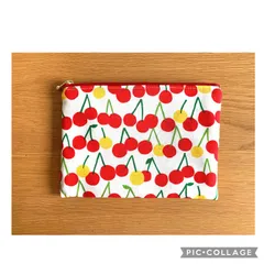 ふわりんポーチ・さくらんぼ柄