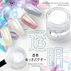【送料無料】カラーミラーパウダー クロムパウダー  ネイル ネイル用品 ラメ グリッター ミラーネイル メタリック パウダー ジェルネイル用品 カラーパウダーカラージェル カラー ネイル工房 【透明めっきパウダー】