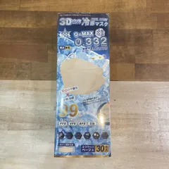 ヒロ・コーポレーション　3D立体冷感マスク　ベージュ　30枚