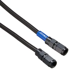 SWAGE LINE(スウェッジライン) イージーオーダーブレーキホース 汎用ホース ストレートフィッティング アルミ(ブラック) ブラックスモークホース 950mm BAKB-1010M-0950