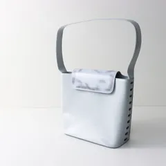 美品 定価7.1万 2025SS ヒロコハヤシ HIROKO HAYASHI GELA ジェーラ ワンショルダーバッグ＼ライトグレー レザー 牛革【2400014582154】のサムネイル