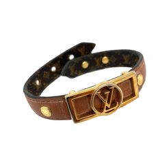 【Bランク】LOUIS VUITTON　ヴィトン　ブレスレット　　ブラウン　モノグラム　M6558 ☆正規品☆
